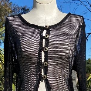 Tom Ford Gucci Resort Black Mesh Pool Spa Cover Up